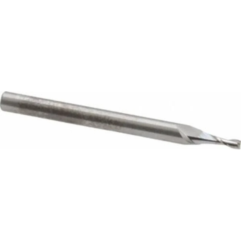 RobbJack 0.059, 0.177 LOC, 1/8 Shank Diam, 1-1/2 OAL, 2 Flute, Solid Carbide Square End Mill Single End, Uncoated, Sp...